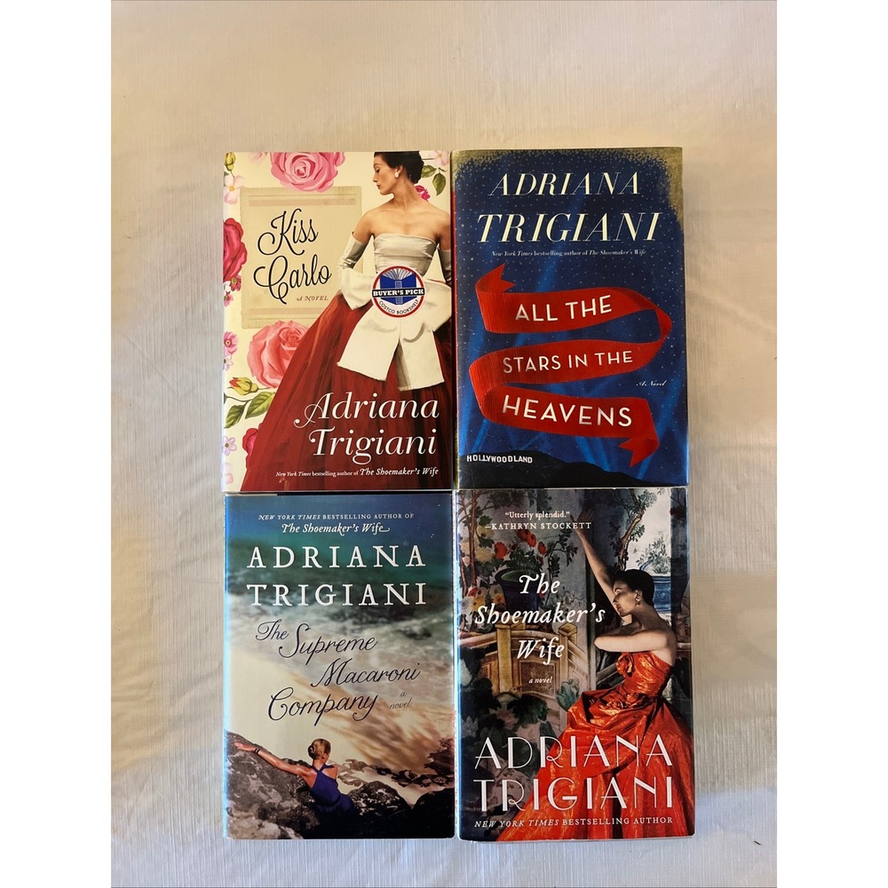 Adriana‎ Trigiani Book Lot 4 Novels Shoemakers Wife Kiss Carlo All the Stars